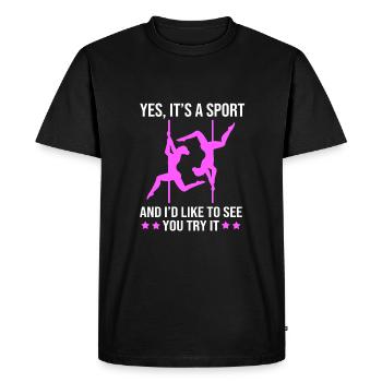 Pole Dance - T-shirt Premium bio Homme - noir - Devant - Nico (187cm)