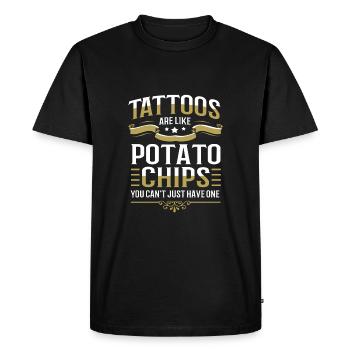 Tattoo Artist Tattoo Artist Tattooed Tattoo - Men's Premium Organic T-Shirt - black - Front - Nico (187cm)