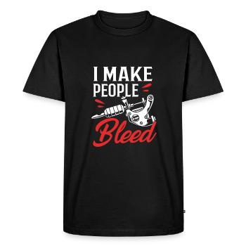 Tattoo Artist Tattoo Artist Tattooed Tattoo - Men's Premium Organic T-Shirt - black - Front - Nico (187cm)