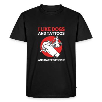 Tattoo Artist Tattoo Artist Tattooed Tattoo - Men's Premium Organic T-Shirt - black - Front - Nico (187cm)