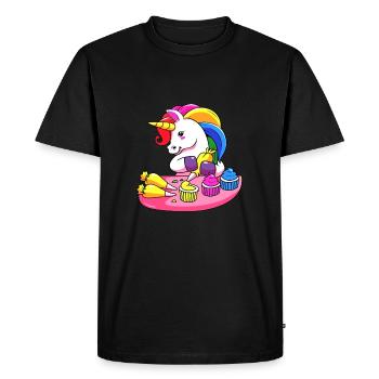 Cake Tartlet Decoration Cake - Men's Premium Organic T-Shirt - black - Front - Nico (187cm)
