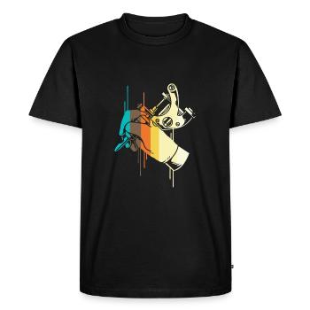 Tattoo Artist Tattoo Artist Tattooed Tattoo - Men's Premium Organic T-Shirt - black - Front - Nico (187cm)