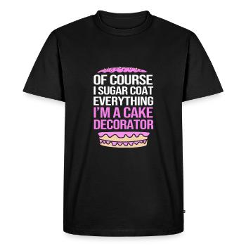 Gâteau Tartelette Décoration Gâteau - T-shirt Premium bio Homme - noir - Devant - Nico (187cm)