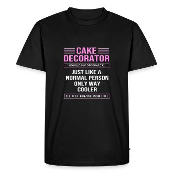 Gâteau Tartelette Décoration Gâteau - T-shirt Premium bio Homme - noir - Devant - Nico (187cm)