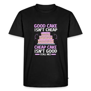 Gâteau Tartelette Décoration Gâteau - T-shirt Premium bio Homme - noir - Devant - Nico (187cm)