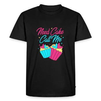 Gâteau Tartelette Décoration Gâteau - T-shirt Premium bio Homme - noir - Devant - Nico (187cm)