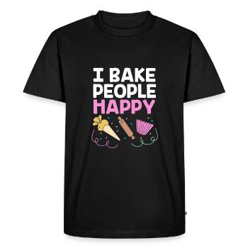 Gâteau Tartelette Décoration Gâteau - T-shirt Premium bio Homme - noir - Devant - Nico (187cm)