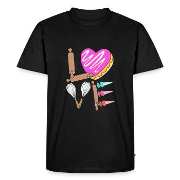 Gâteau Tartelette Décoration Gâteau - T-shirt Premium bio Homme - noir - Devant - Nico (187cm)