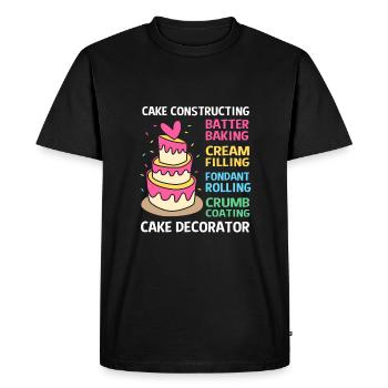 Gâteau Tartelette Décoration Gâteau - T-shirt Premium bio Homme - noir - Devant - Nico (187cm)