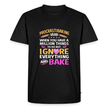 Gâteau Tartelette Décoration Gâteau - T-shirt Premium bio Homme - noir - Devant - Nico (187cm)