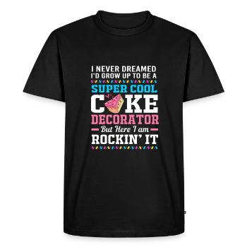 Gâteau Tartelette Décoration Gâteau - T-shirt Premium bio Homme - noir - Devant - Nico (187cm)