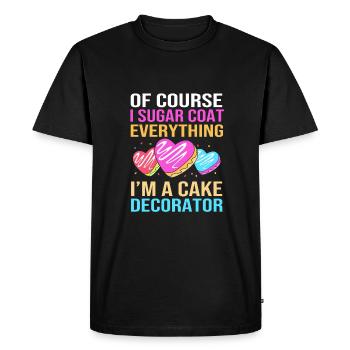 Gâteau Tartelette Décoration Gâteau - T-shirt Premium bio Homme - noir - Devant - Nico (187cm)