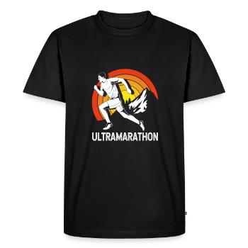 Trail running - Men's Premium Organic T-Shirt - black - Front - Nico (187cm)
