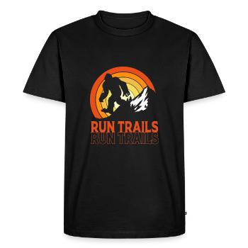 Trail running - Men's Premium Organic T-Shirt - black - Front - Nico (187cm)