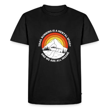 Trail running - Men's Premium Organic T-Shirt - black - Front - Nico (187cm)