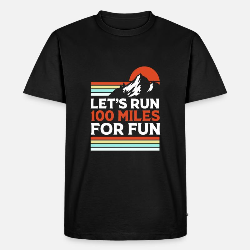 Trailrunning - Männer Premium Bio T-Shirt - Schwarz
