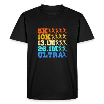 Trail running - T-shirt Premium bio Homme - noir - Devant - Nico (187cm)