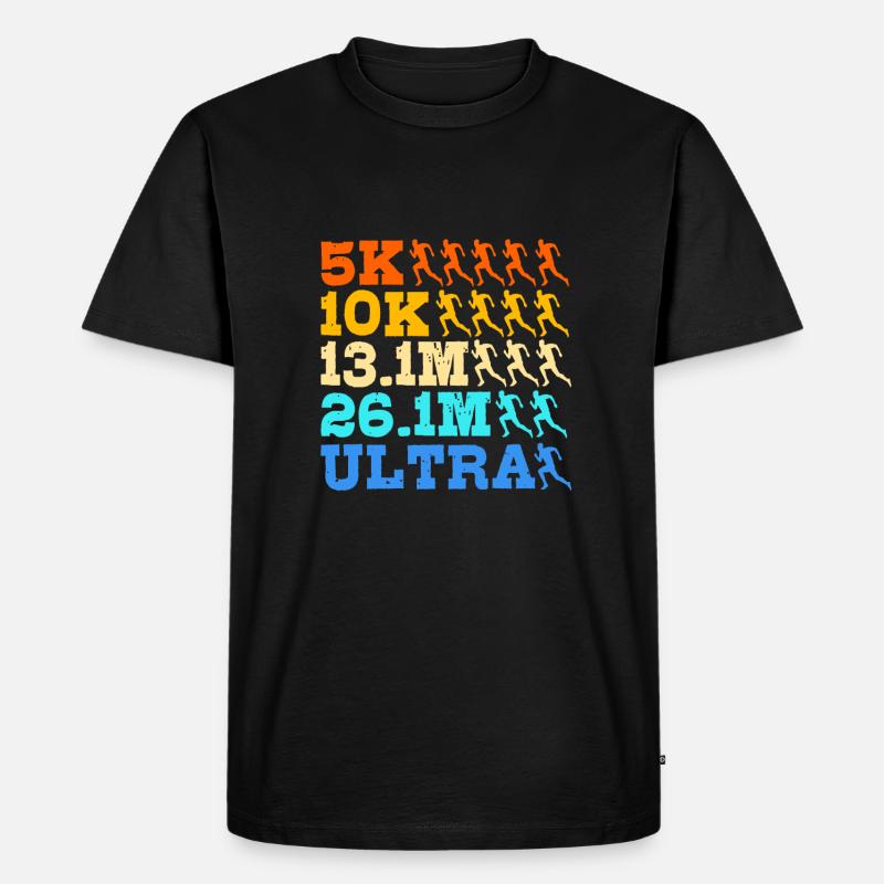 Trailrunning - Männer Premium Bio T-Shirt - Schwarz