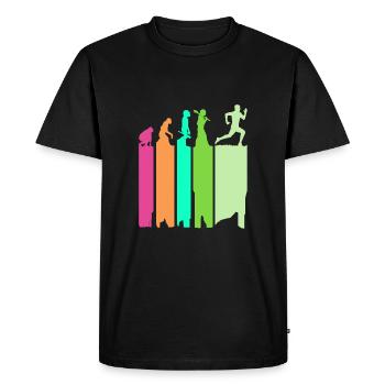 Trail running - T-shirt Premium bio Homme - noir - Devant - Nico (187cm)