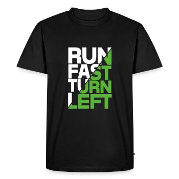Marathonien Marathonien - T-shirt Premium bio Homme - noir - Devant - Nico (187cm)