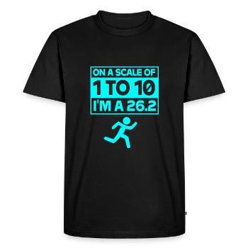 Marathon Marathon Runner - Men's Premium Organic T-Shirt - black - Front - Nico (187cm)