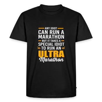 Marathon Marathon Runner - Men's Premium Organic T-Shirt - black - Front - Nico (187cm)