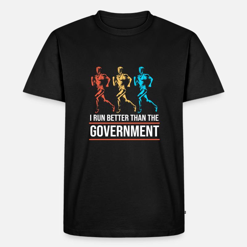 Marathon Marathonläufer - Männer Premium Bio T-Shirt - Schwarz