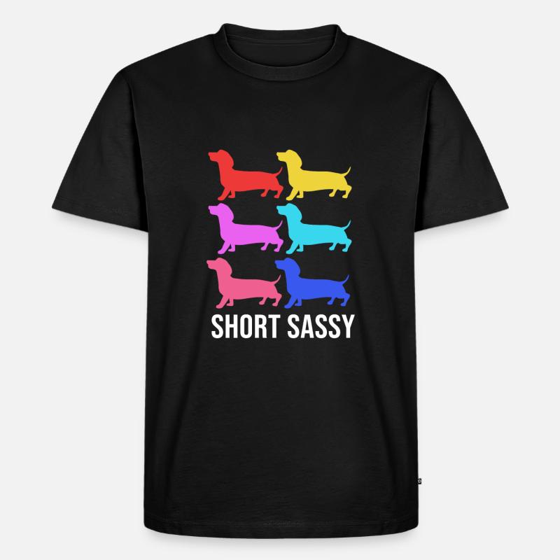 Dackel - Männer Premium Bio T-Shirt - Schwarz