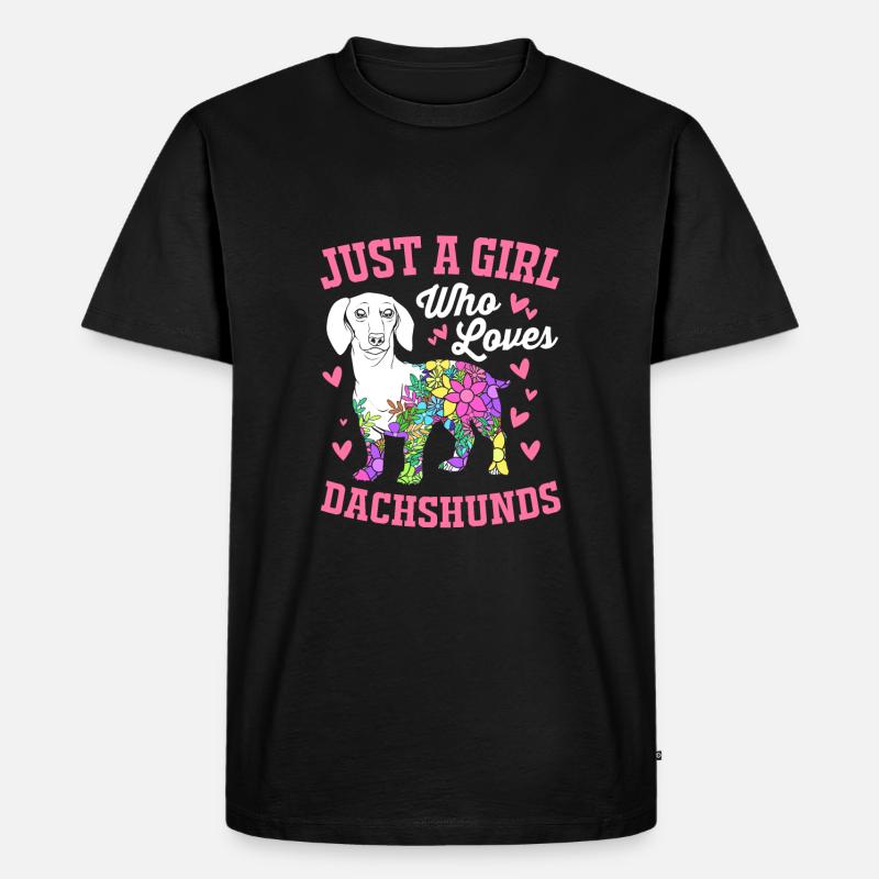 Dackel - Männer Premium Bio T-Shirt - Schwarz