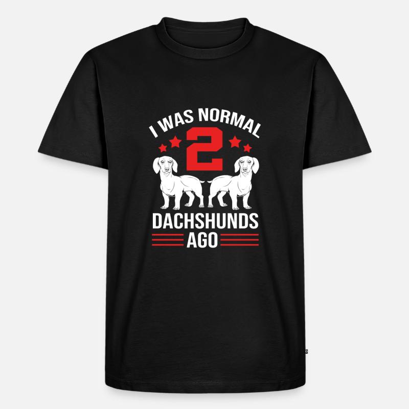 Dackel - Männer Premium Bio T-Shirt - Schwarz