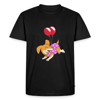 Dachshund - Men's Premium Organic T-Shirt - black - Front - Nico (187cm)
