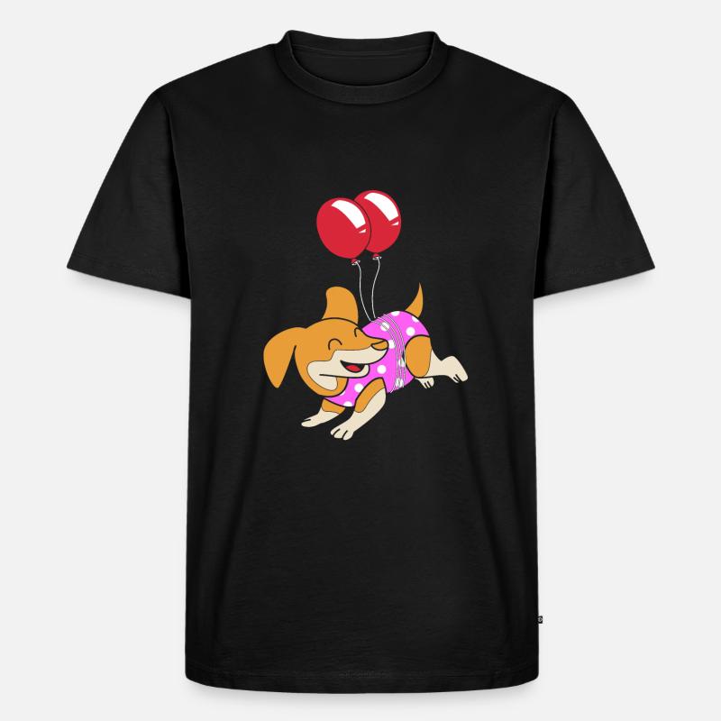Dackel - Männer Premium Bio T-Shirt - Schwarz
