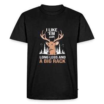 Hunter Hunt - Men's Premium Organic T-Shirt - black - Front - Nico (187cm)