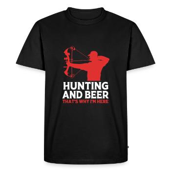 Chasse au chasseur - T-shirt Premium bio Homme - noir - Devant - Nico (187cm)