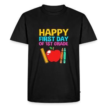 Première année - T-shirt Premium bio Homme - noir - Devant - Nico (187cm)