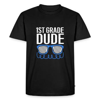 Première année - T-shirt Premium bio Homme - noir - Devant - Nico (187cm)