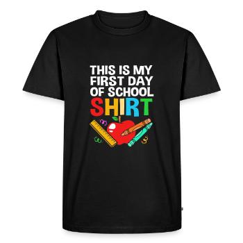 First Year - Men's Premium Organic T-Shirt - black - Front - Nico (187cm)