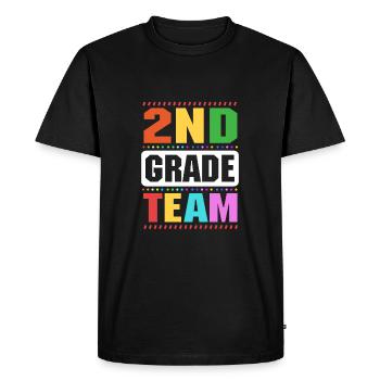 2e année - T-shirt Premium bio Homme - noir - Devant - Nico (187cm)