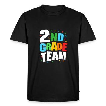 2e année - T-shirt Premium bio Homme - noir - Devant - Nico (187cm)