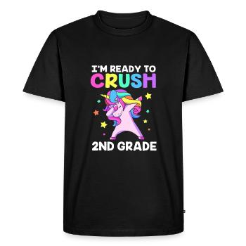 2e année - T-shirt Premium bio Homme - noir - Devant - Nico (187cm)