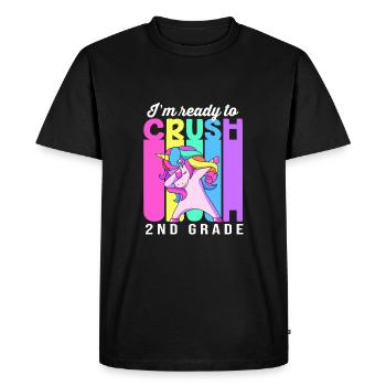 2e année - T-shirt Premium bio Homme - noir - Devant - Nico (187cm)