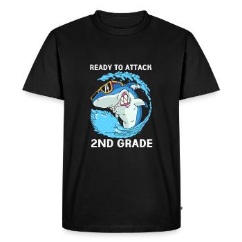 2e année - T-shirt Premium bio Homme - noir - Devant - Nico (187cm)