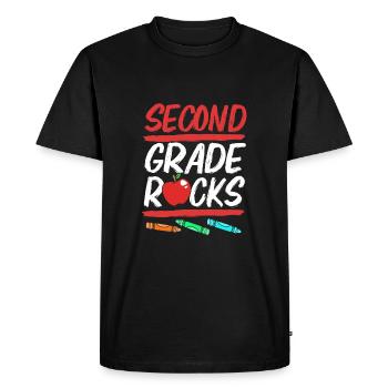 2e année - T-shirt Premium bio Homme - noir - Devant - Nico (187cm)