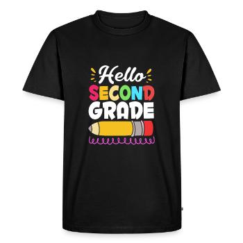 2e année - T-shirt Premium bio Homme - noir - Devant - Nico (187cm)