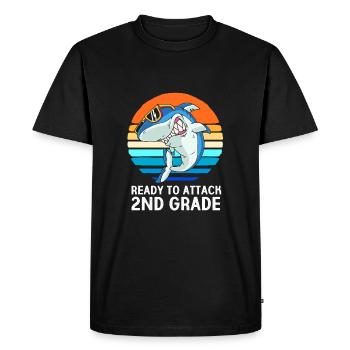 2e année - T-shirt Premium bio Homme - noir - Devant - Nico (187cm)