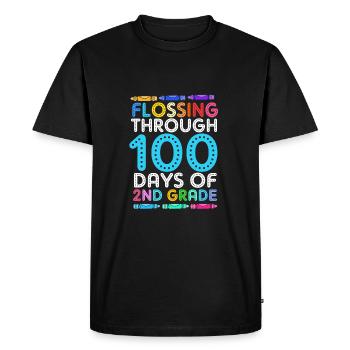 2e année - T-shirt Premium bio Homme - noir - Devant - Nico (187cm)