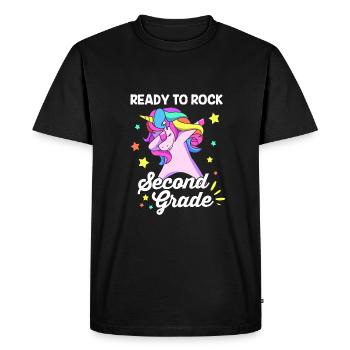 2e année - T-shirt Premium bio Homme - noir - Devant - Nico (187cm)