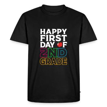 2e année - T-shirt Premium bio Homme - noir - Devant - Nico (187cm)