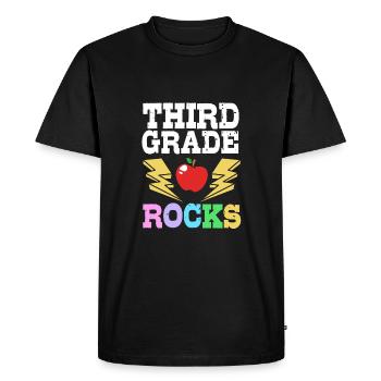 3ème année - T-shirt Premium bio Homme - noir - Devant - Nico (187cm)