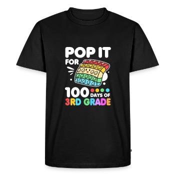 3rd Grade - Men's Premium Organic T-Shirt - black - Front - Nico (187cm)